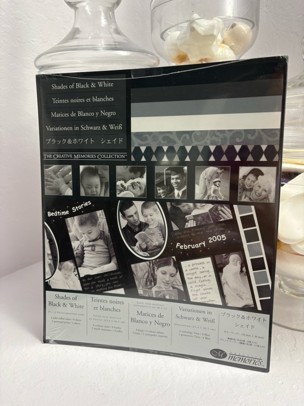 Creative Memories 10x12 Shades of Black and White Paperpack NIP Retired